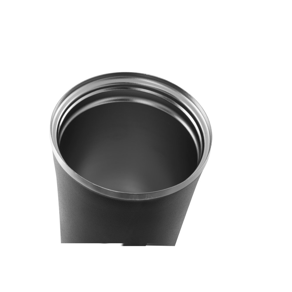 Copo de viagem em aço inox e PP, térmico com parede dupla isolada a vácuo 470 mL
