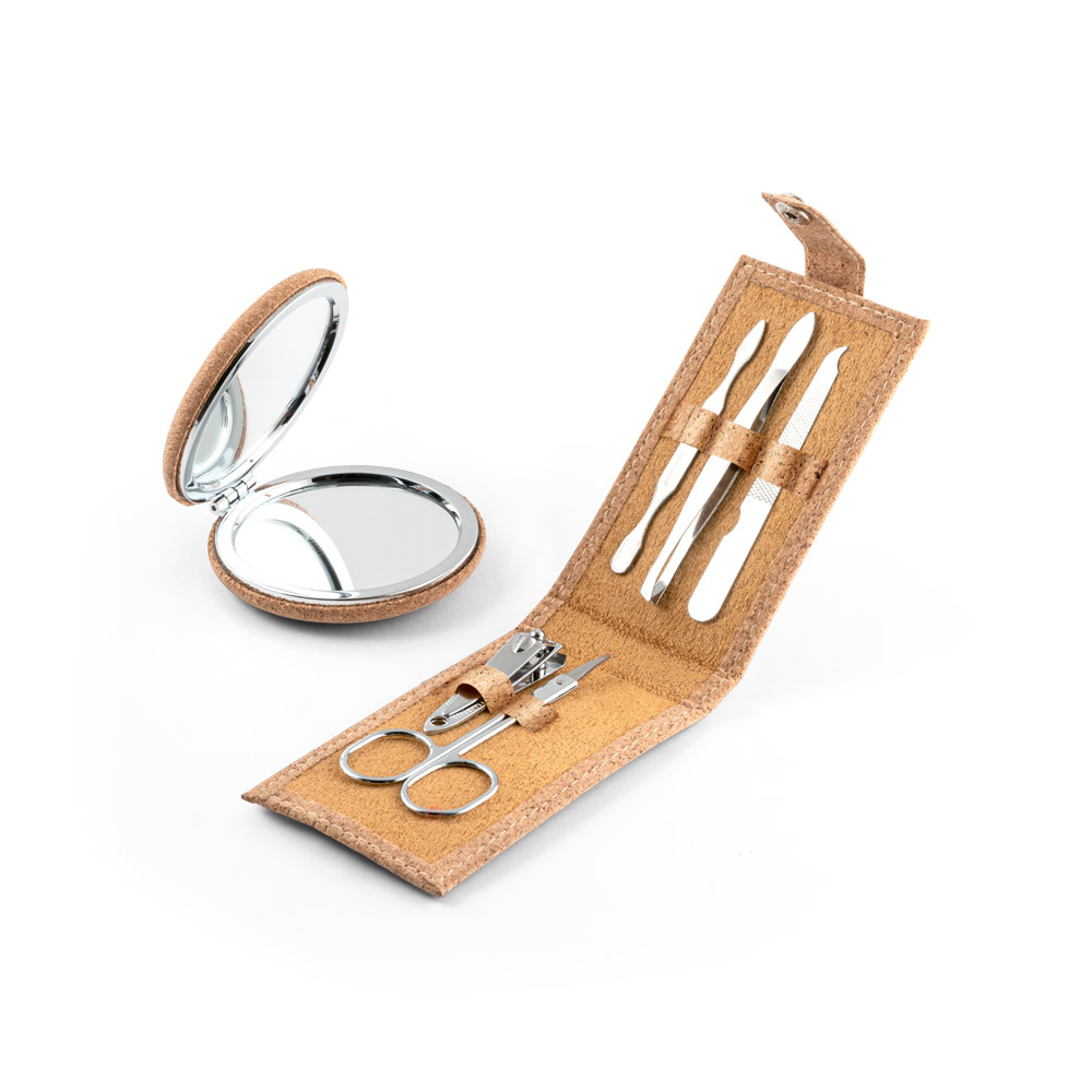 Conjunto de manicure em cortiça