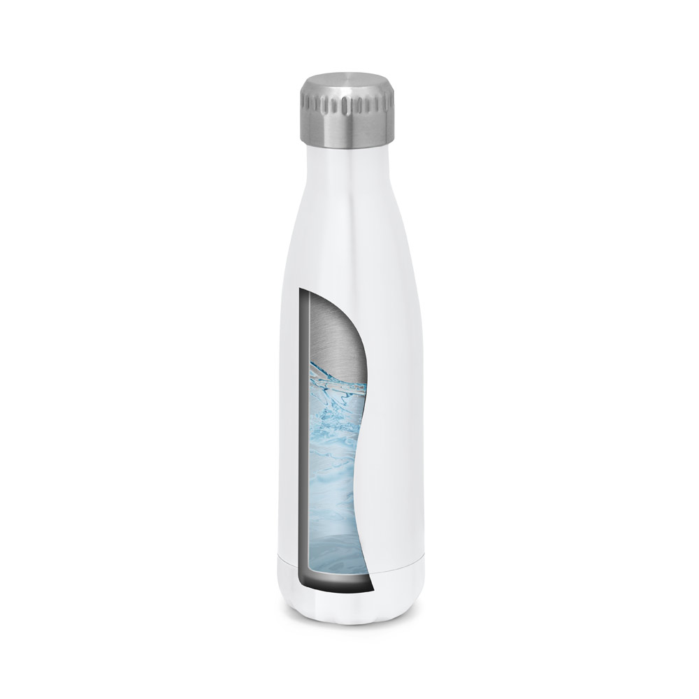 Garrafa para sublimação em aço inox de parede dupla térmica, isolada a vácuo, com tampa em aço inox 510 mL