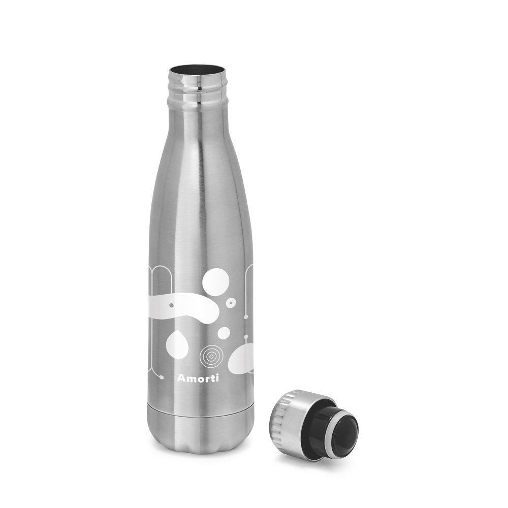 Garrafa para sublimação em aço inox de parede dupla térmica, isolada a vácuo, com tampa em aço inox 510 mL