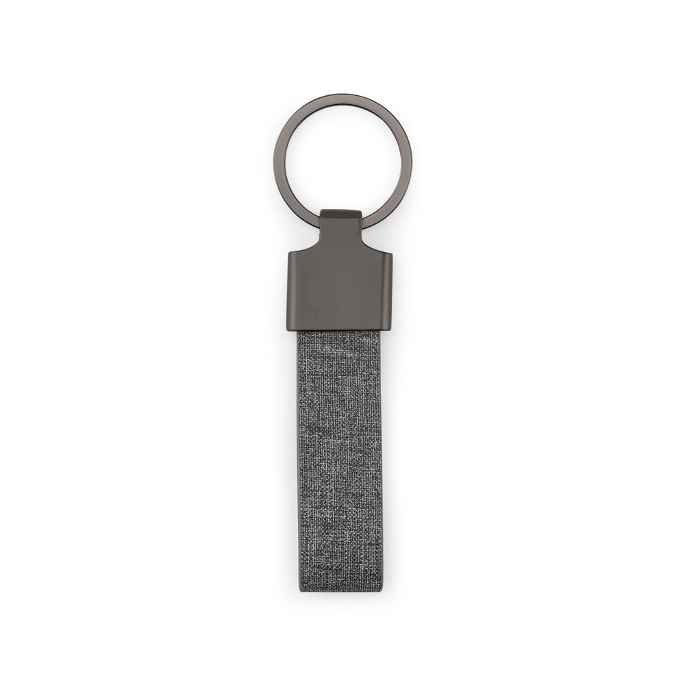 Chaveiro em metal e pet 30% reciclado