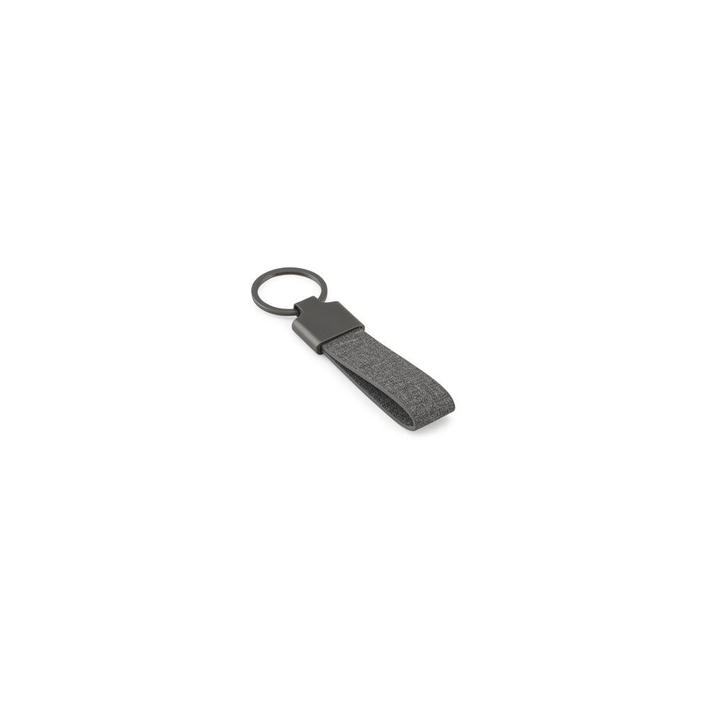 Chaveiro em metal e pet 30% reciclado
