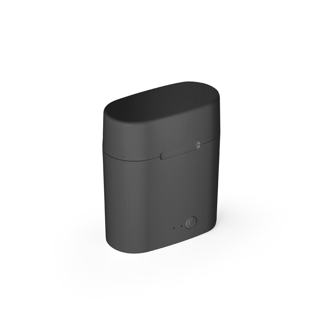Fone de ouvido wireless em ABS com microfone e autonomia de 1h50