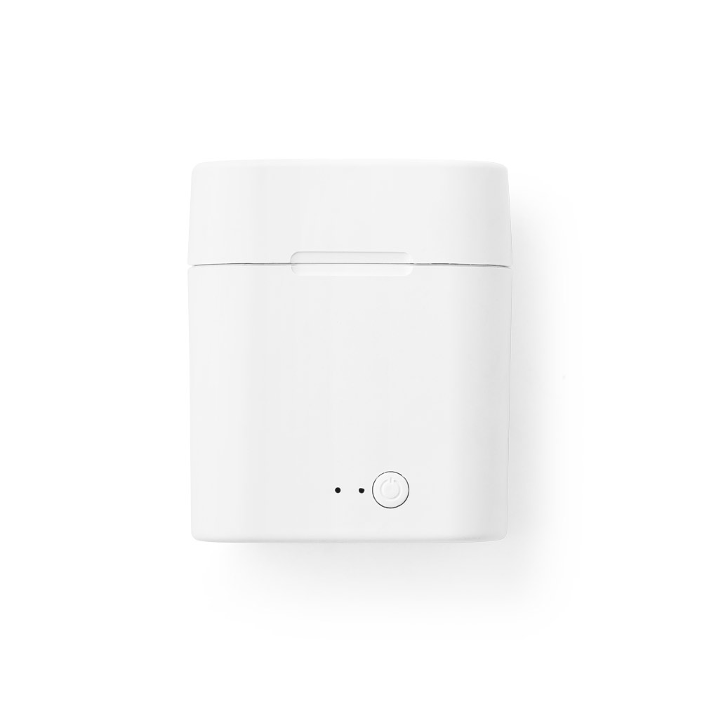Fone de ouvido wireless em ABS com microfone e autonomia de 1h50