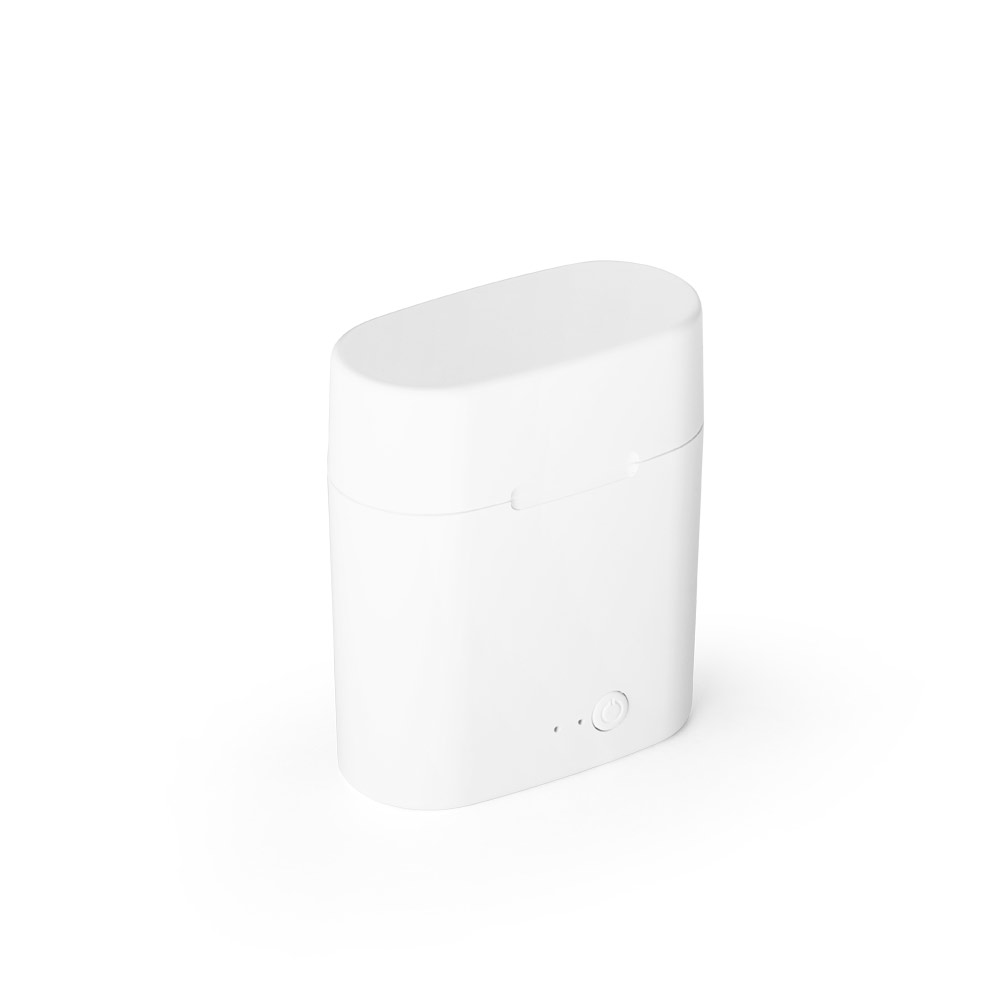 Fone de ouvido wireless em ABS com microfone e autonomia de 1h50