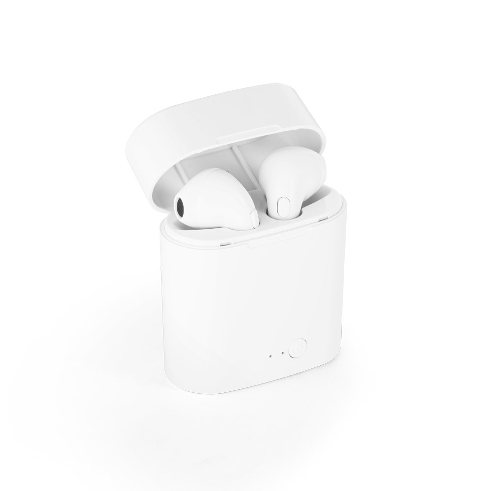 Fone de ouvido wireless em ABS com microfone e autonomia de 1h50