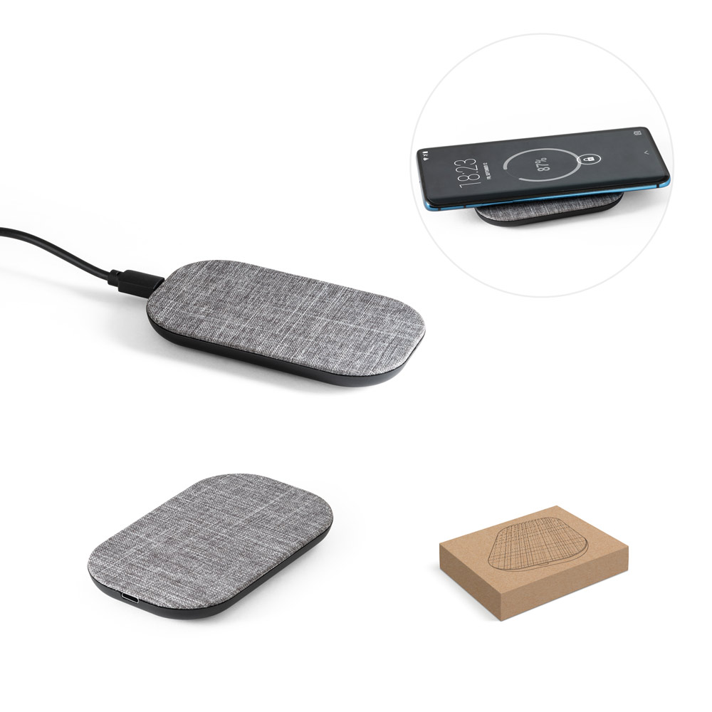 Carregador wireless em PET 100% reciclado