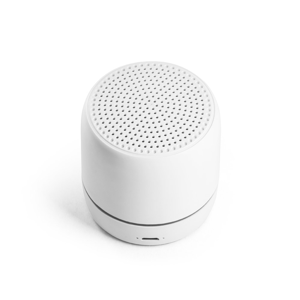 Caixa de som portátil em ABS 100% reciclado com faixa LED exterior e autonomia de 4h