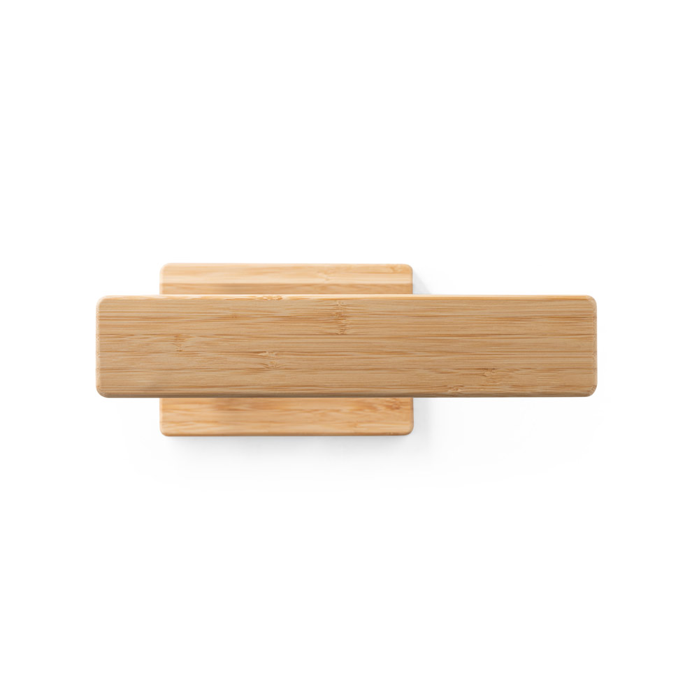 Luminária em bambu com carregador por indução (wireless) super-rápido 15W