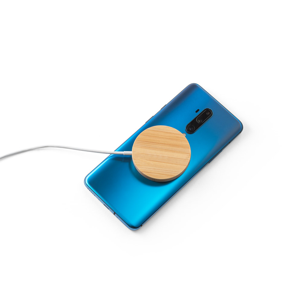 Carregador magnético wireless super-rápido em bambu 15 W