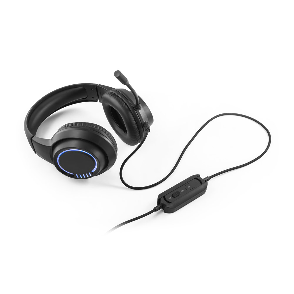 Fones de ouvido para jogos com microfone de alta qualidade incorporado com luzes RGB
