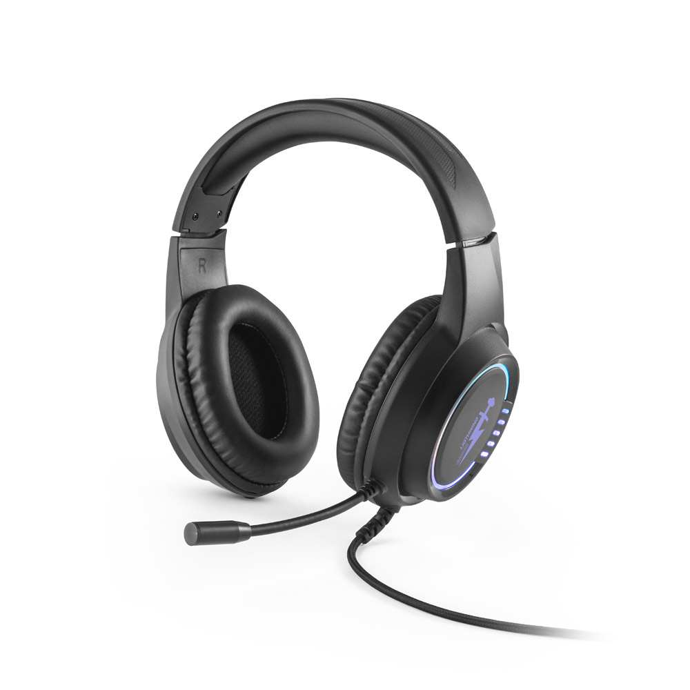 Fones de ouvido para jogos com microfone de alta qualidade incorporado com luzes RGB