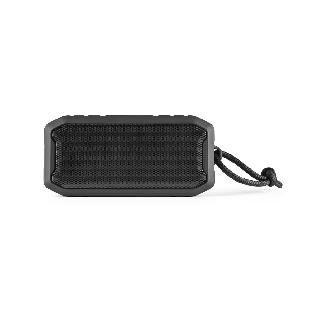 Caixa de som portátil em ABS 100% reciclado à prova de água com IPX7 1200 mAh e autonomia de 9h
