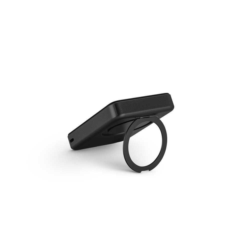 Bateria portátil magnética em ABS 100% reciclado com suporte, carregador por indução (wireless) super-rápido 15W e capacidade de 10'000 mAh