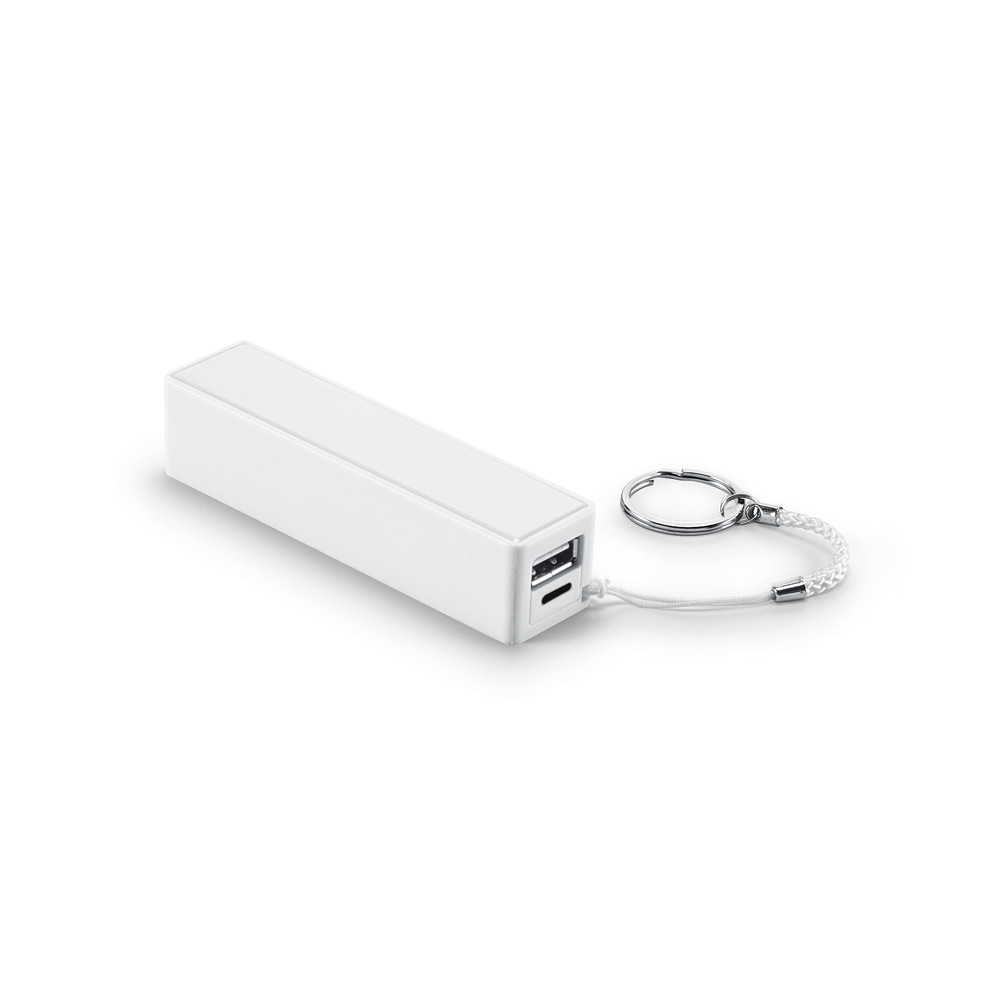 Bateria portátil em ABS com capacidade de 1 200 mAh