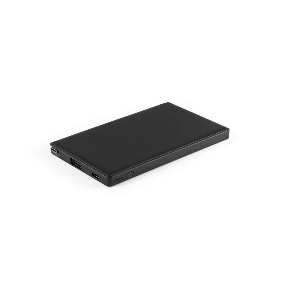 Bateria portátil em ABS 100% reciclado e bateria em lítio com capacidade de 4'000 mAh