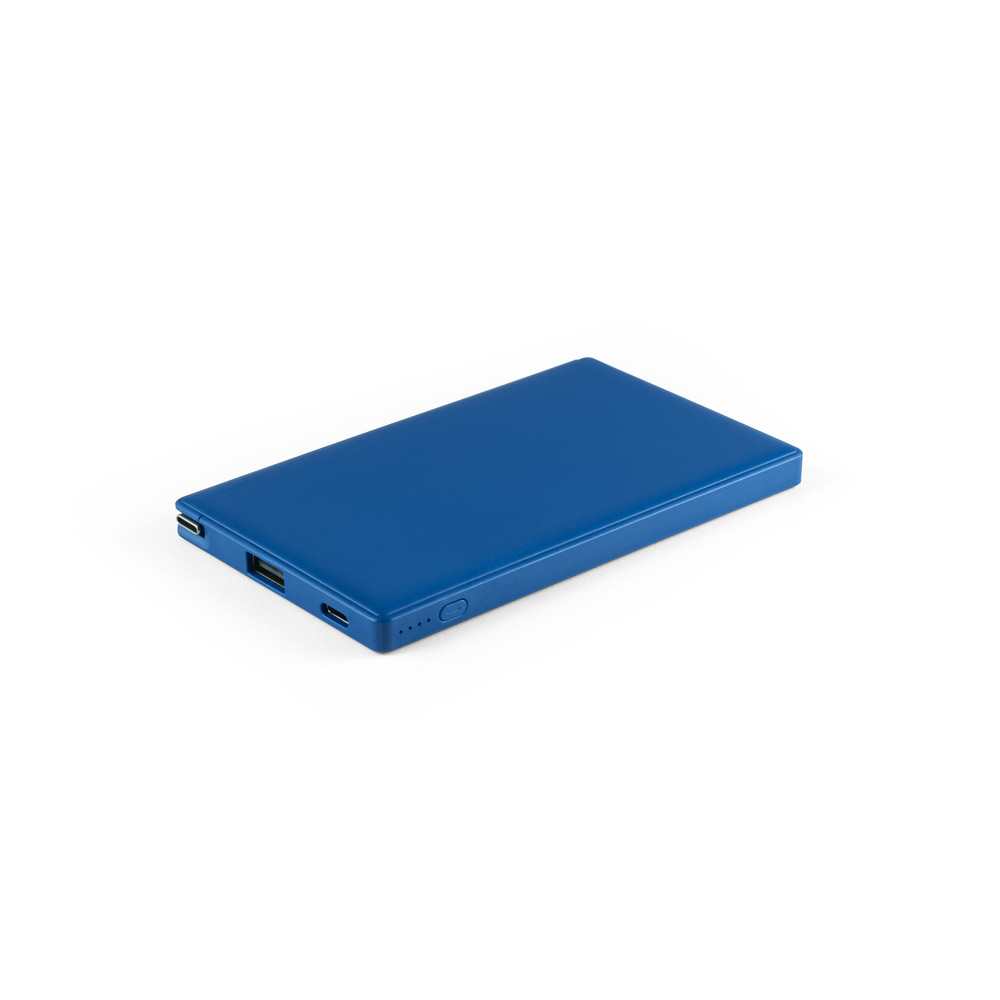 Bateria portátil em ABS 100% reciclado e bateria em lítio com capacidade de 4'000 mAh
