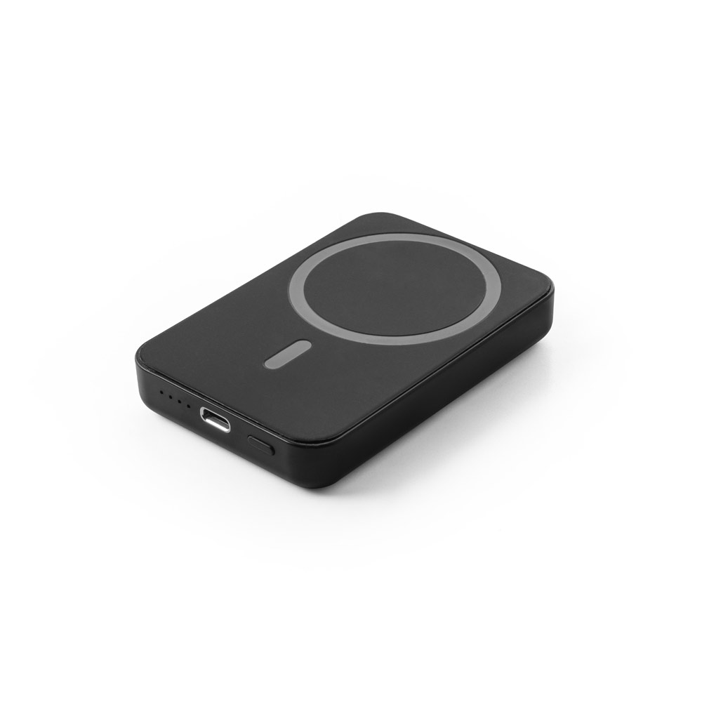 Bateria portátil em ABS 100% reciclado e bateria em lítio com capacidade de 5'000 mAh
