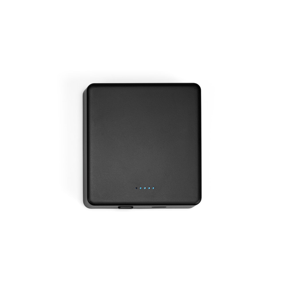 Bateria portátil de carregamento rápido em ABS 100% reciclado com acabamento em mate e capacidade de 5'000 mAh