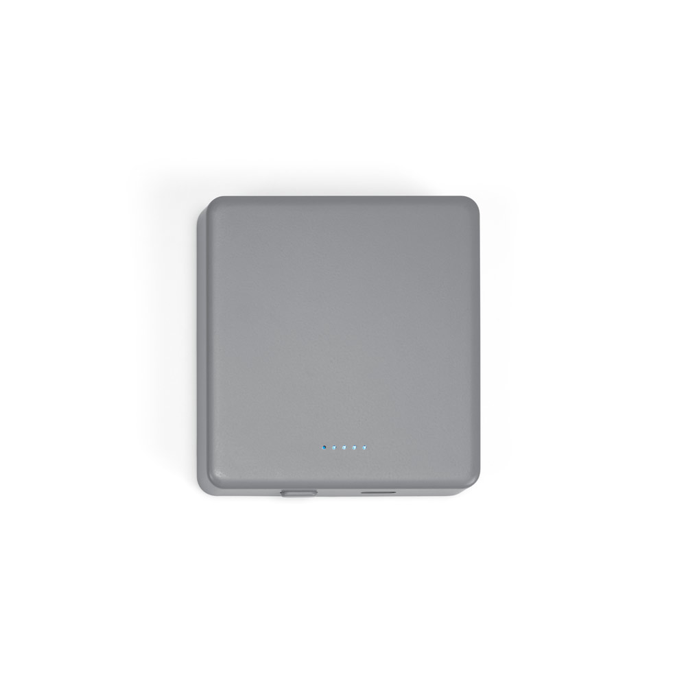 Bateria portátil de carregamento rápido em ABS 100% reciclado com acabamento em mate e capacidade de 5'000 mAh