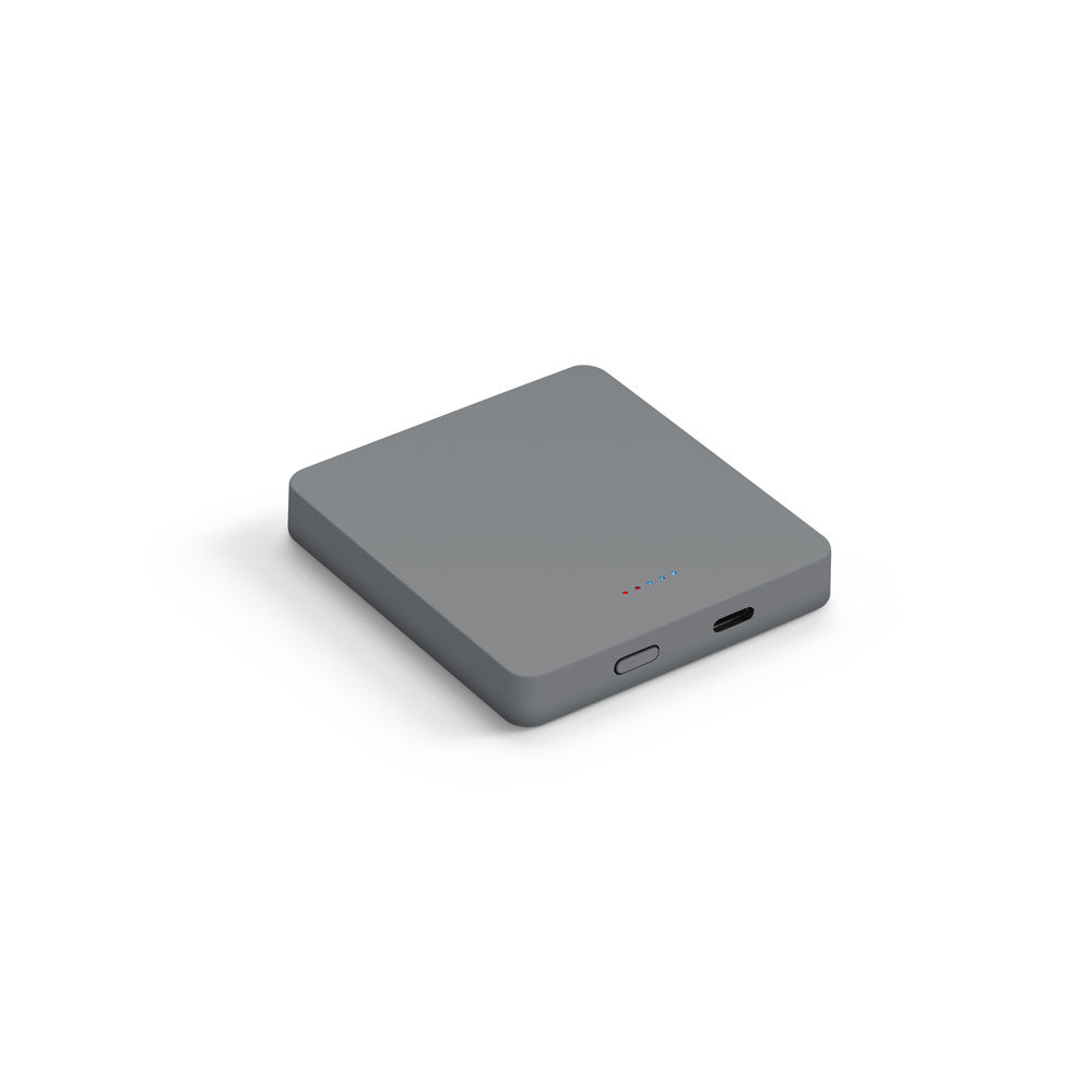 Bateria portátil de carregamento rápido em ABS 100% reciclado com acabamento em mate e capacidade de 5'000 mAh