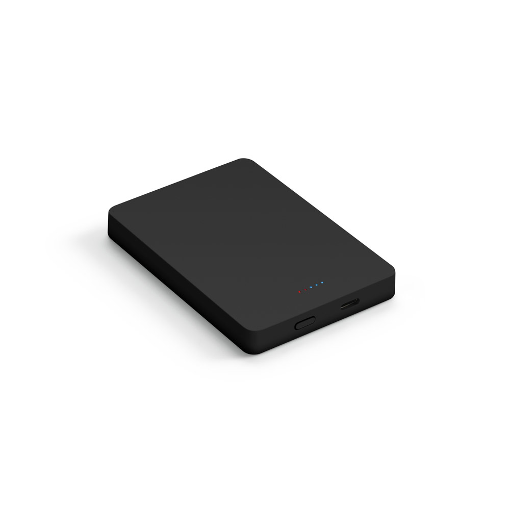 Bateria portátil de carregamento rápido em ABS 100% reciclado com acabamento em mate e capacidade de 10'000 mAh