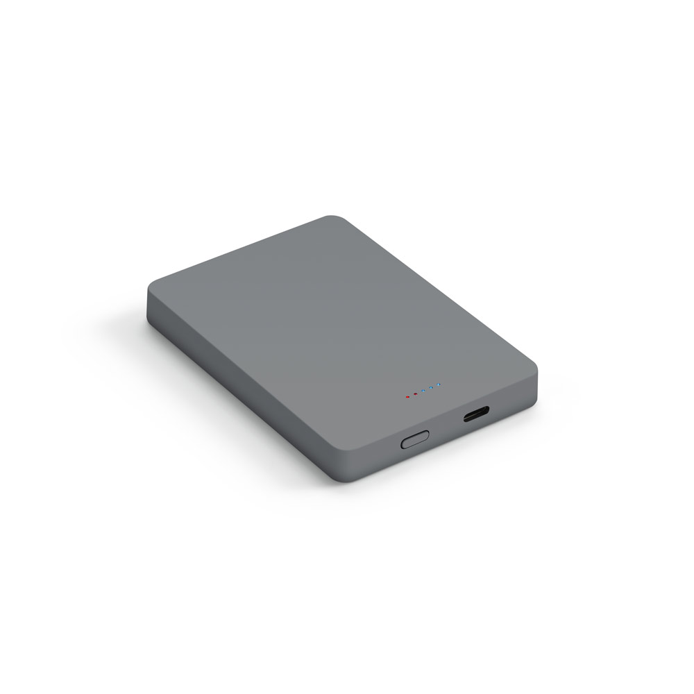 Bateria portátil de carregamento rápido em ABS 100% reciclado com acabamento em mate e capacidade de 10'000 mAh