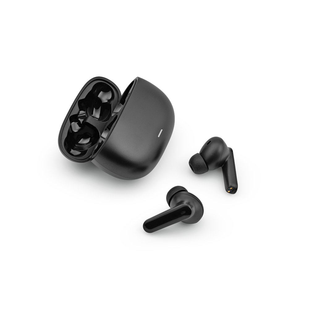 Fone de ouvido wireless com autonomia de 6h, em ABS 100% reciclado