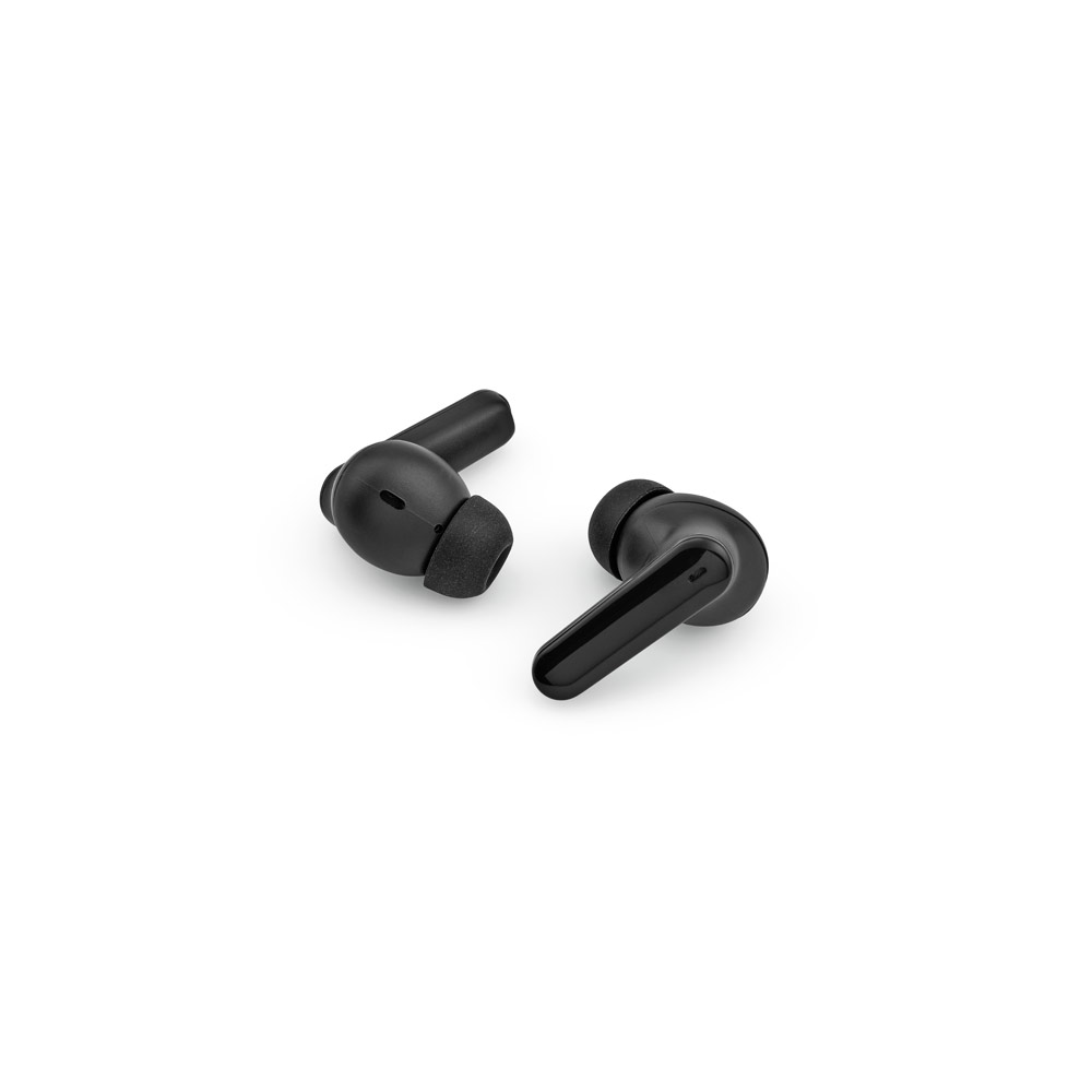 Fone de ouvido wireless com autonomia de 6h, em ABS 100% reciclado