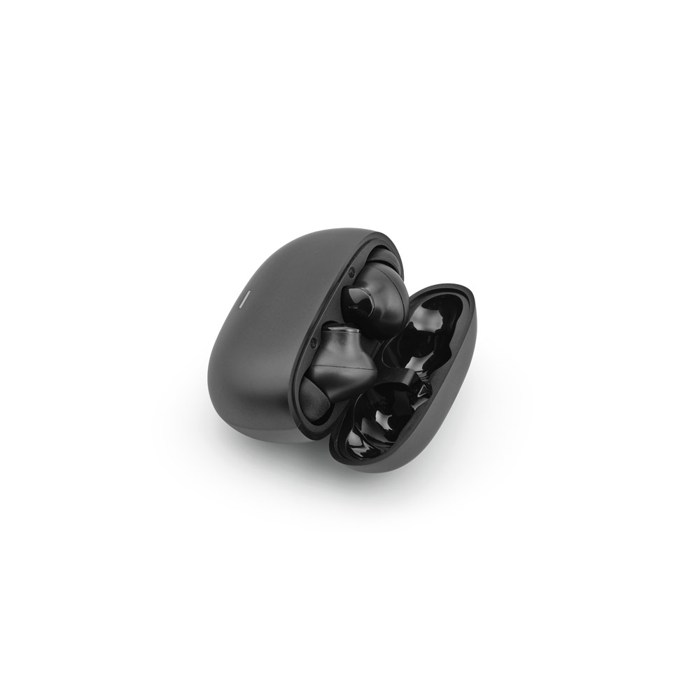 Fone de ouvido wireless com autonomia de 6h, em ABS 100% reciclado
