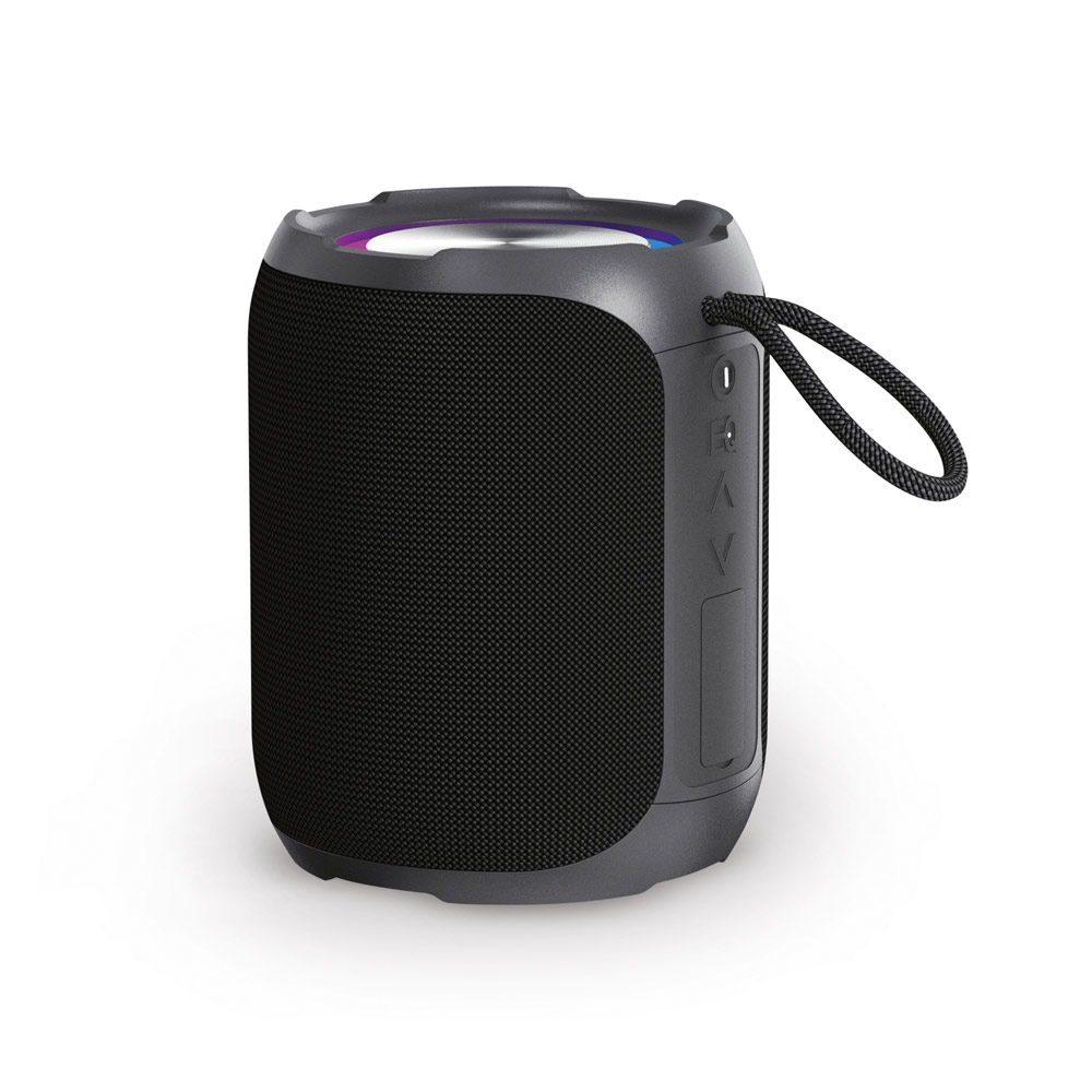 Caixa de som em ABS 100% reciclado à prova de água com classificação IPX6 2'600 mAh