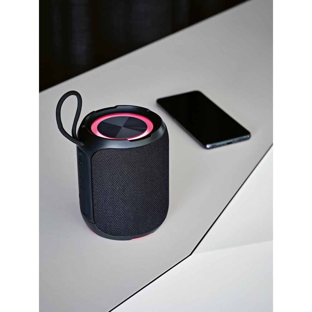 Caixa de som em ABS 100% reciclado à prova de água com classificação IPX6 2'600 mAh
