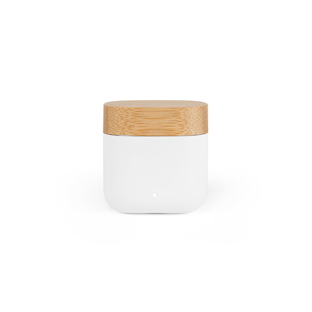 Fones de ouvido wireless em ABS 100% reciclado e bambu com autonomia de 5h
