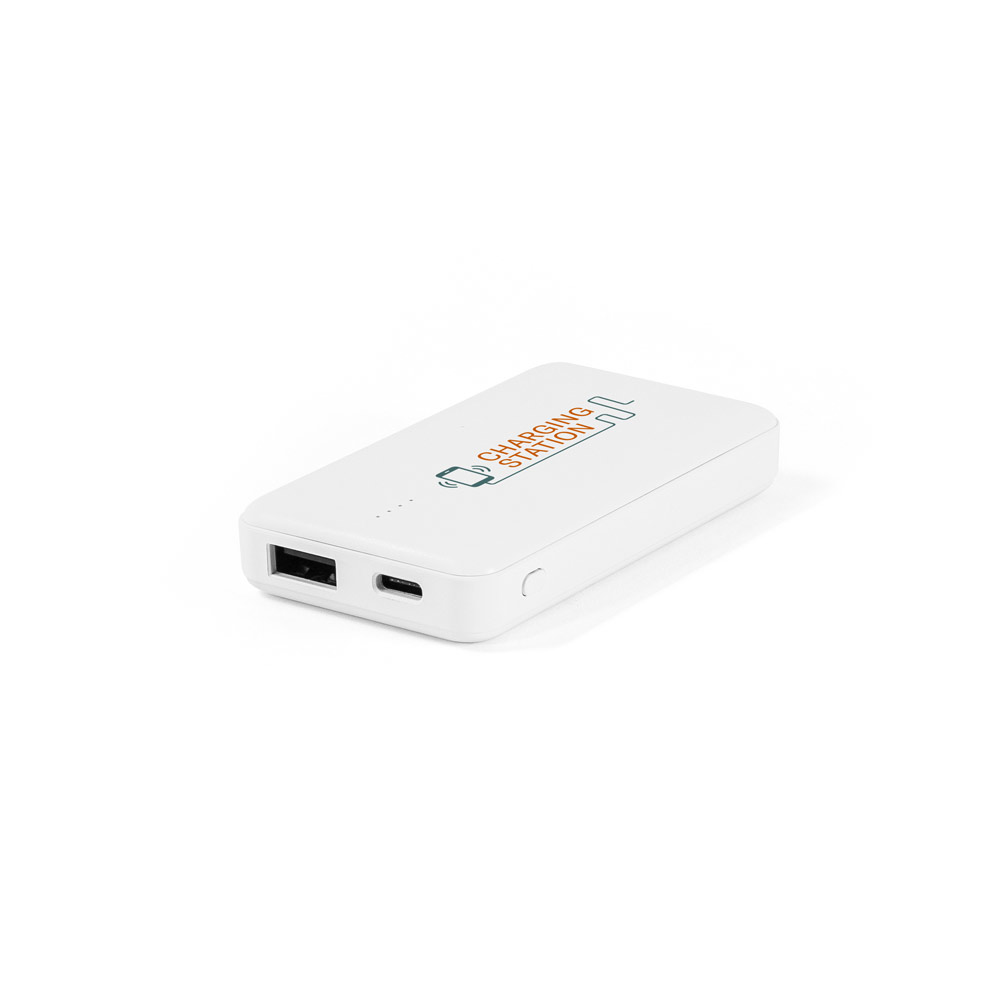 Bateria portátil em ABS 100% reciclado e capacidade de 4'000 mAh