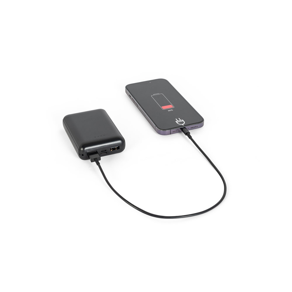 Bateria portátil em ABS 100% reciclado (10'000 mAh)