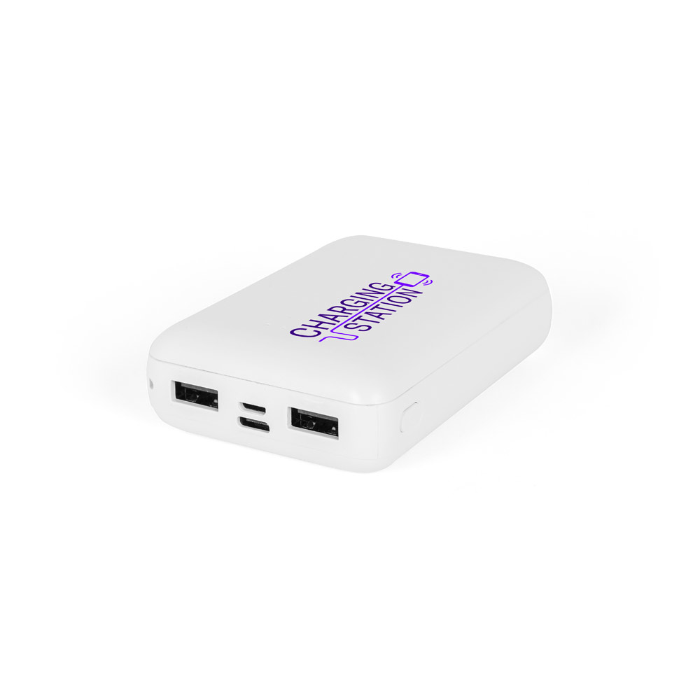 Bateria portátil em ABS 100% reciclado (10'000 mAh)