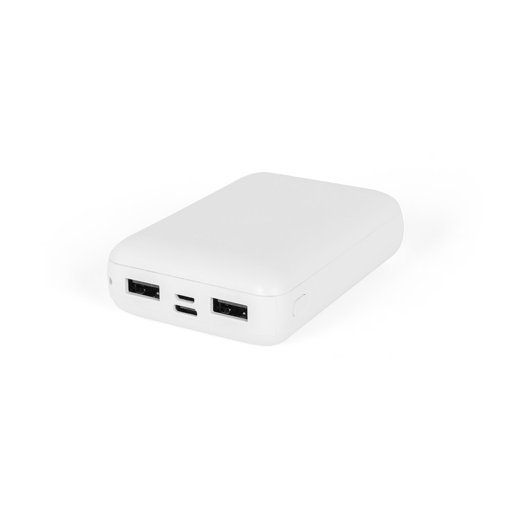 Bateria portátil em ABS 100% reciclado (10'000 mAh)