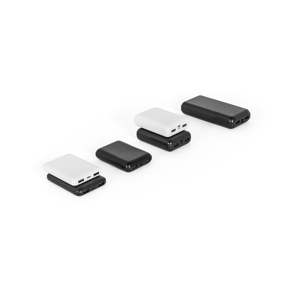Bateria portátil em ABS 100% reciclado (10'000 mAh)