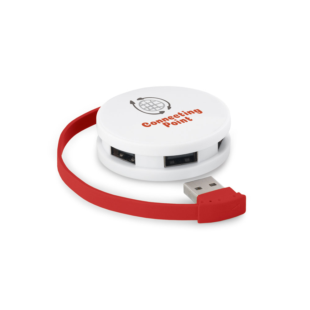 Hub USB 2'0 em ABS com 4 portas