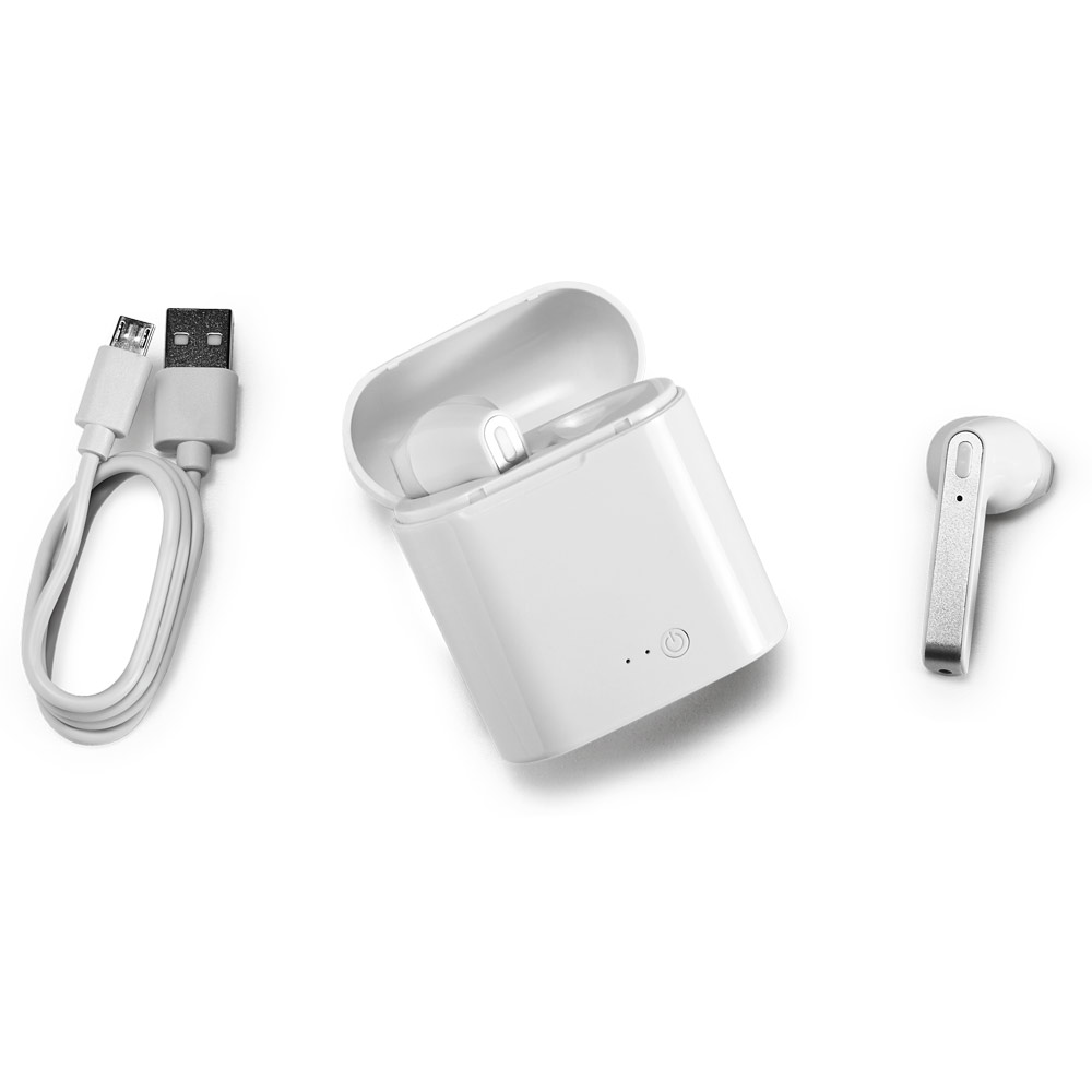Fones de ouvido wireless em ABS e autonomia de 6h