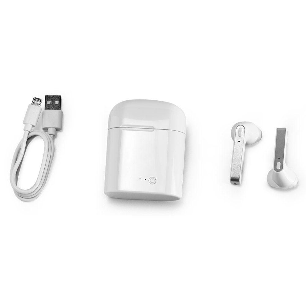 Fones de ouvido wireless em ABS e autonomia de 6h