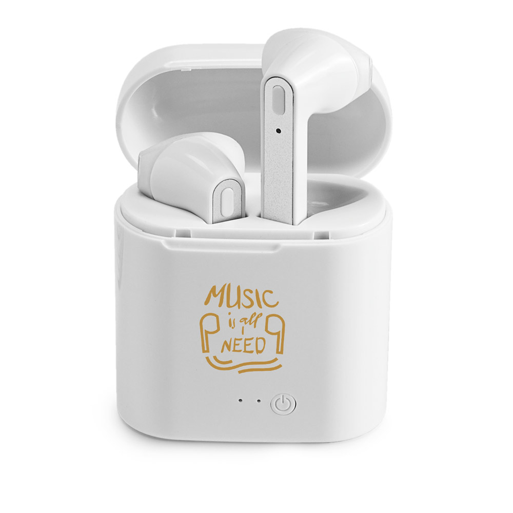 Fones de ouvido wireless em ABS e autonomia de 6h