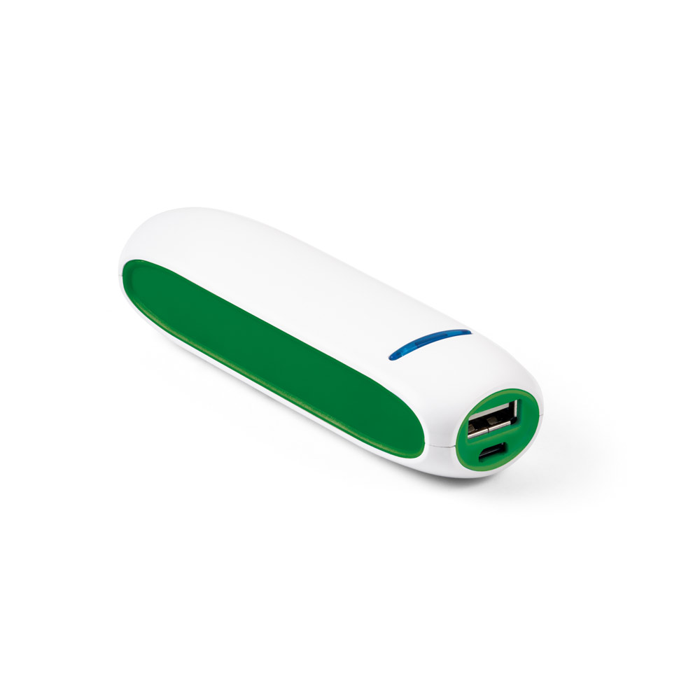 Bateria portátil em ABS e bateria de lítio com capacidade de 1'500 mAh