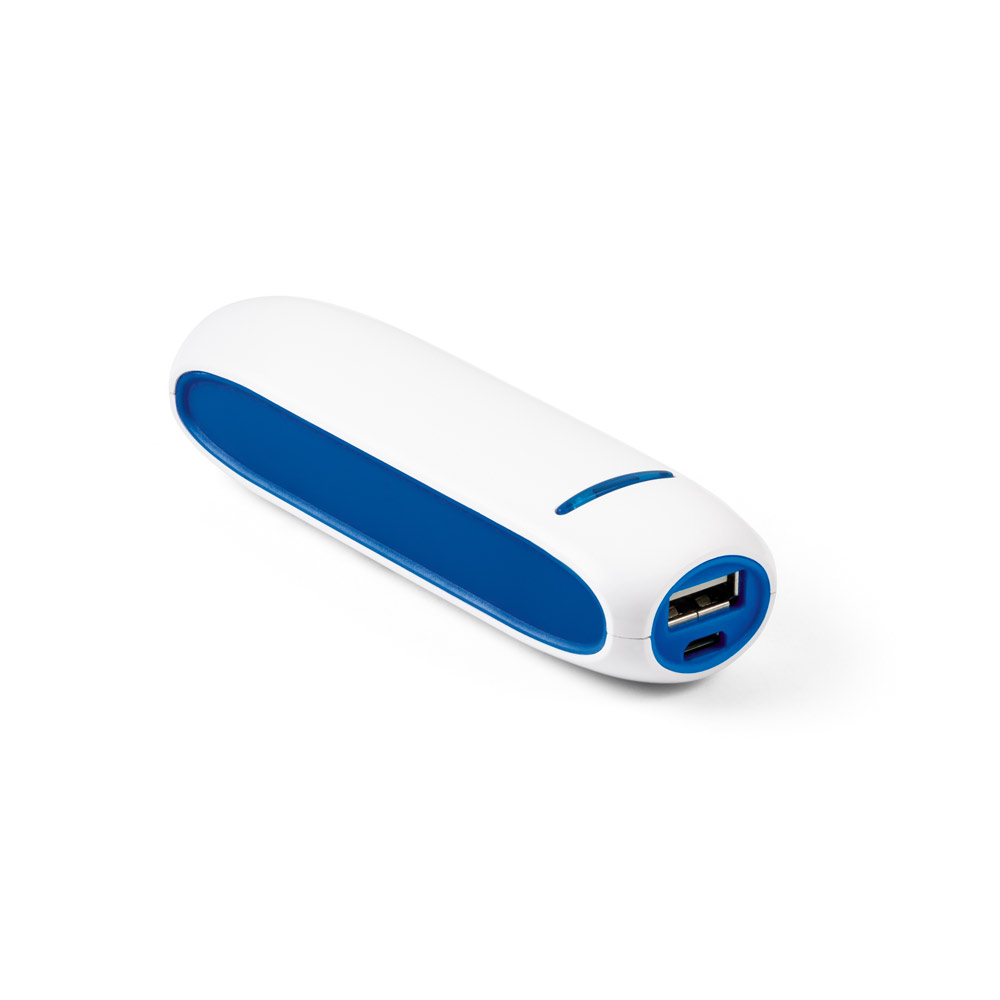 Bateria portátil em ABS e bateria de lítio com capacidade de 1'500 mAh