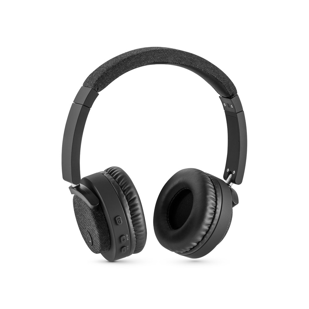 Fones de ouvido sem fios em ABS e tecido com autonomia de 16h