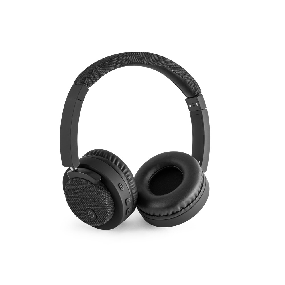 Fones de ouvido sem fios em ABS e tecido com autonomia de 16h