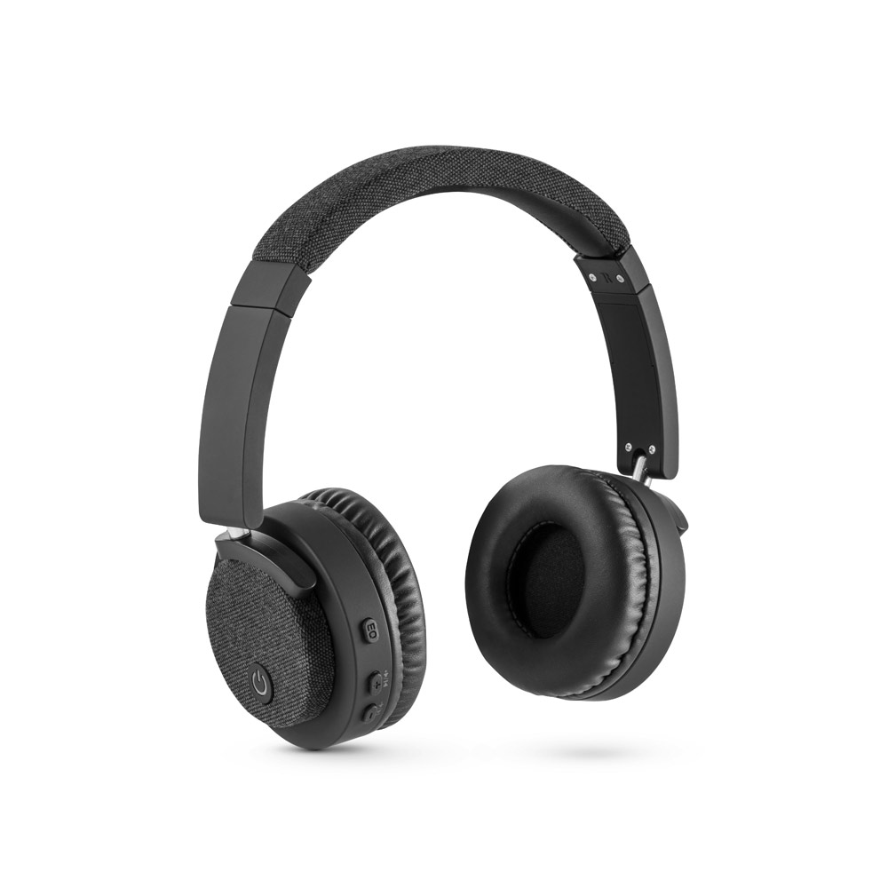 Fones de ouvido sem fios em ABS e tecido com autonomia de 16h