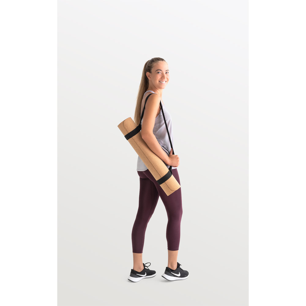 Tapete de exercício para yoga em cortiça e TPE