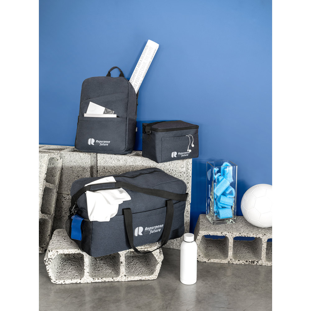 Bolsa térmica em 600D poliéster reciclado com interior forrado em PEVA 6 L