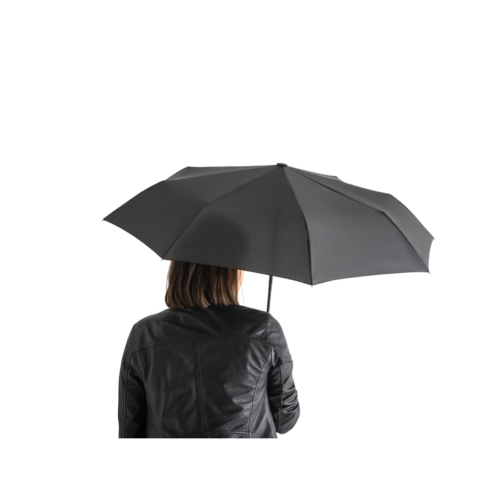 Guarda-chuva em 100% poliéster reciclado pongee 190T com abertura e fecho automático